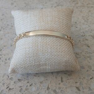 18k Gold Plated ID Bar Bracelet